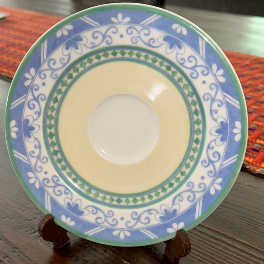 Villeroy & Boch Perugia saucer fine China Luxembourg 8 green blue
